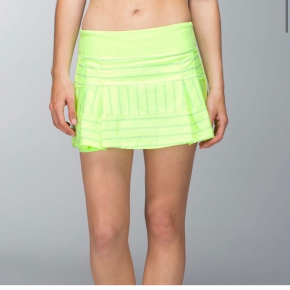 Lululemon Athletica Neon Green Mini Skirt